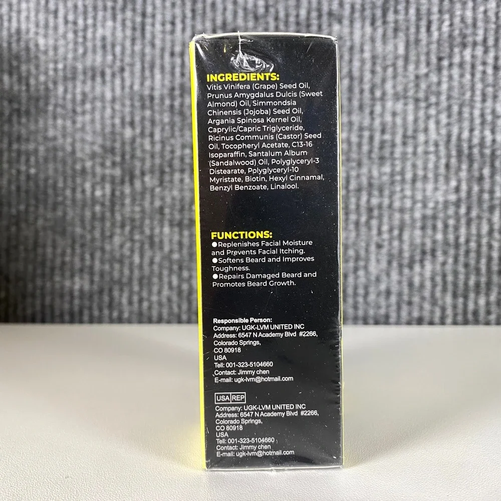 First Melody Biotin Beard Growth Oil 2 Pack Sandalwood Castor Oil